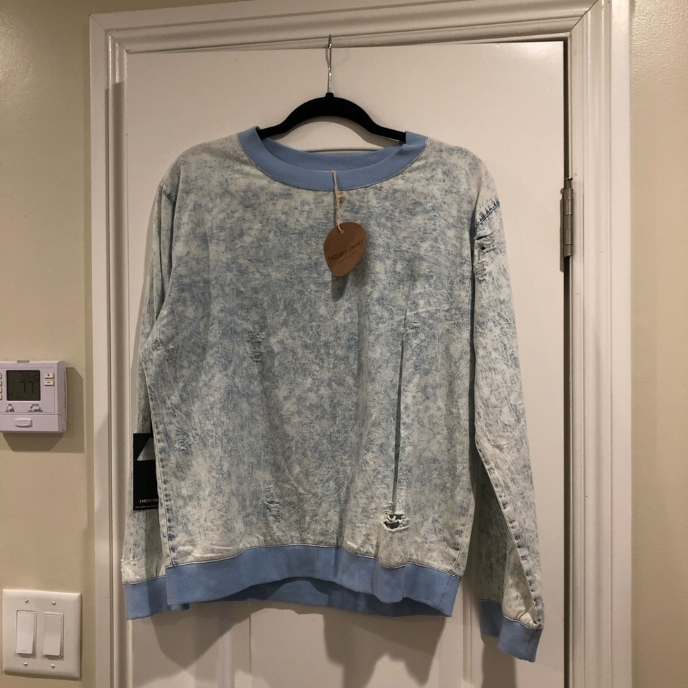 Emory Park men’s bleached denim sweater